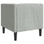 Sillón Chesterfield de terciopelo gris claro de , Sofás - Ref: Foro24-372673, Precio: 133,50 €, Descuento: %