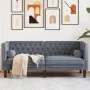 Zweiplätziges Chesterfield-Sofa mit dunkelgrauen Samtkissen. von , Sofas - Ref: Foro24-372684, Preis: 313,26 €, Rabatt: %