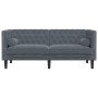 Sofá Chesterfield 2 plazas con cojines terciopelo gris oscuro de , Sofás - Ref: Foro24-372684, Precio: 239,05 €, Descuento: %