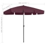 Sombrilla de playa rojo burdeos 200x125 cm de vidaXL, Sombrillas - Ref: Foro24-314731, Precio: 50,92 €, Descuento: %
