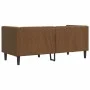 Sofá Chesterfield de 2 plazas piel de ante sintético marrón de , Sofás - Ref: Foro24-372692, Precio: 333,71 €, Descuento: %