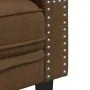 Sofá Chesterfield de 2 plazas piel de ante sintético marrón de , Sofás - Ref: Foro24-372692, Precio: 333,71 €, Descuento: %