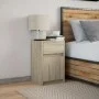 Mesita de noche con luces LED madera de ingeniería roble Sonoma by , Nightstands - Ref: Foro24-852002, Price: 49,76 €, Discou...