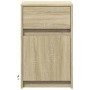 Mesita de noche con luces LED madera de ingeniería roble Sonoma de , Mesitas de noche - Ref: Foro24-852002, Precio: 48,10 €, ...