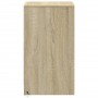 Mesita de noche con luces LED madera de ingeniería roble Sonoma de , Mesitas de noche - Ref: Foro24-852002, Precio: 48,10 €, ...