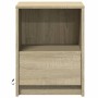 Mesita de noche con luces LED madera de ingeniería roble Sonoma de , Mesitas de noche - Ref: Foro24-852023, Precio: 38,53 €, ...