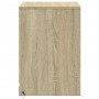 Mesita de noche con luces LED madera de ingeniería roble Sonoma de , Mesitas de noche - Ref: Foro24-852023, Precio: 38,53 €, ...