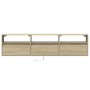 Mueble de TV de pared con LED roble Sonoma 180x31x45 cm de , Muebles TV - Ref: Foro24-3307942, Precio: 154,09 €, Descuento: %