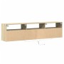 Mueble de TV de pared con LED roble Sonoma 180x31x45 cm de , Muebles TV - Ref: Foro24-3307942, Precio: 154,09 €, Descuento: %