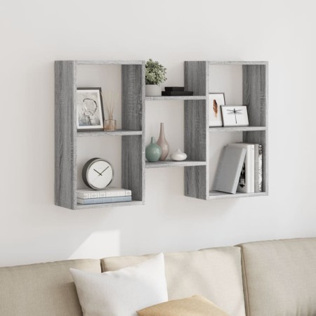 Estantería de pared madera ingeniería gris Sonoma 96x18x60 cm de , Estantes y estanterías - Ref: Foro24-853232, Precio: 41,66...