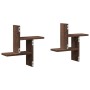 Estantes pared 2 uds madera ingeniería marrón roble 38x12x38 cm de , Estantes y estanterías - Ref: Foro24-853251, Precio: 24,...