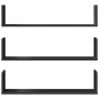 Estantes de pared 3 uds madera de ingeniería negro 80x18x18 cm de , Estantes y estanterías - Ref: Foro24-853291, Precio: 36,4...