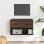 Mueble TV madera ingeniería y metal marrón roble 60x31x39,5 cm de , Muebles TV - Ref: Foro24-848913, Precio: 52,21 €, Descuen...