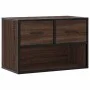 Mueble TV madera ingeniería y metal marrón roble 60x31x39,5 cm de , Muebles TV - Ref: Foro24-848913, Precio: 52,21 €, Descuen...