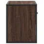 Mueble TV madera ingeniería y metal marrón roble 60x31x39,5 cm de , Muebles TV - Ref: Foro24-848913, Precio: 52,21 €, Descuen...