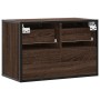 Mueble TV madera ingeniería y metal marrón roble 60x31x39,5 cm de , Muebles TV - Ref: Foro24-848913, Precio: 52,86 €, Descuen...
