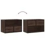 Mueble TV madera ingeniería y metal marrón roble 60x31x39,5 cm de , Muebles TV - Ref: Foro24-848913, Precio: 52,21 €, Descuen...