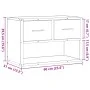 Mueble TV madera ingeniería y metal marrón roble 60x31x39,5 cm de , Muebles TV - Ref: Foro24-848913, Precio: 52,21 €, Descuen...