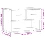 Mueble TV madera ingeniería y metal marrón roble 60x31x39,5 cm de , Muebles TV - Ref: Foro24-848913, Precio: 52,86 €, Descuen...