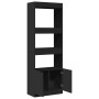 Aparador alto madera de ingeniería negro 63x33x180 cm de , Librerías y estanterías - Ref: Foro24-3309601, Precio: 93,42 €, De...