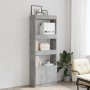 Aparador alto madera de ingeniería gris hormigón 63x33x180 cm de , Librerías y estanterías - Ref: Foro24-3309603, Precio: 90,...