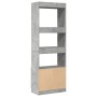 Aparador alto madera de ingeniería gris hormigón 63x33x180 cm de , Librerías y estanterías - Ref: Foro24-3309603, Precio: 90,...