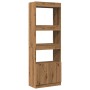 Aparador alto madera de ingeniería roble artesanal 63x33x180 cm de , Librerías y estanterías - Ref: Foro24-3309608, Precio: 1...