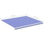 Tela de repuesto para toldo azul y blanco 4x3,5 m de vidaXL, Toldos - Ref: Foro24-311918, Precio: 54,61 €, Descuento: %