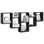 Estantería de pared madera de ingeniería negra 159x18x66 cm de , Estantes y estanterías - Ref: Foro24-853300, Precio: 52,14 €...
