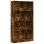 Estantería madera de ingeniería roble ahumado 80x24x143 cm de , Librerías y estanterías - Ref: Foro24-857848, Precio: 61,31 €...