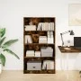 Estantería madera de ingeniería roble ahumado 80x24x143 cm de , Librerías y estanterías - Ref: Foro24-857848, Precio: 61,31 €...