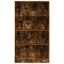 Estantería madera de ingeniería roble ahumado 80x24x143 cm de , Librerías y estanterías - Ref: Foro24-857848, Precio: 56,82 €...