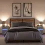 Mesitas de noche luces LED 2 uds madera ingeniería gris Sonoma de , Mesitas de noche - Ref: Foro24-852009, Precio: 90,65 €, D...
