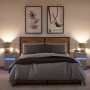 Mesitas de noche luces LED 2 uds madera ingeniería gris Sonoma de , Mesitas de noche - Ref: Foro24-852009, Precio: 92,15 €, D...