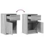 Mesitas de noche luces LED 2 uds madera ingeniería gris Sonoma de , Mesitas de noche - Ref: Foro24-852009, Precio: 90,65 €, D...