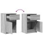 Mesitas de noche luces LED 2 uds madera ingeniería gris Sonoma de , Mesitas de noche - Ref: Foro24-852009, Precio: 92,15 €, D...