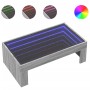 Mesa de centro con Infinity LED gris Sonoma 90x50x30 cm de , Mesas de centro - Ref: Foro24-847621, Precio: 108,71 €, Descuent...