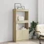 Aparador de madera de ingeniería roble Sonoma 63x33x140 cm de , Librerías y estanterías - Ref: Foro24-855108, Precio: 68,70 €...