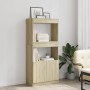 Aparador de madera de ingeniería roble Sonoma 63x33x140 cm de , Librerías y estanterías - Ref: Foro24-855108, Precio: 69,51 €...