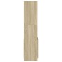 Aparador de madera de ingeniería roble Sonoma 63x33x140 cm de , Librerías y estanterías - Ref: Foro24-855108, Precio: 69,51 €...
