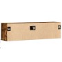 Mueble de TV de pared con luces LED roble ahumado 140x31x38 cm de , Muebles TV - Ref: Foro24-852373, Precio: 96,80 €, Descuen...