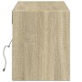 Mueble de TV de pared con luces LED roble Sonoma 140x31x38 cm de , Muebles TV - Ref: Foro24-852371, Precio: 95,48 €, Descuent...