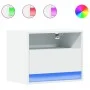 Mesita de noche de pared con luces LED blanco de , Mesitas de noche - Ref: Foro24-852061, Precio: 33,69 €, Descuento: %