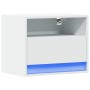 Mesita de noche de pared con luces LED blanco de , Mesitas de noche - Ref: Foro24-852061, Precio: 34,12 €, Descuento: %
