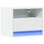 Mesita de noche de pared con luces LED blanco de , Mesitas de noche - Ref: Foro24-852061, Precio: 33,69 €, Descuento: %