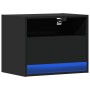 Mesita de noche de pared con luces LED negro de , Mesitas de noche - Ref: Foro24-852063, Precio: 34,12 €, Descuento: %