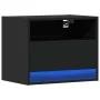 Mesita de noche de pared con luces LED negro by , Nightstands - Ref: Foro24-852063, Price: 33,69 €, Discount: %