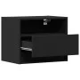 Mesita de noche de pared con luces LED negro by , Nightstands - Ref: Foro24-852063, Price: 33,69 €, Discount: %