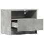 Mesitas de noche de pared con luces LED 2 uds gris hormigón de , Mesitas de noche - Ref: Foro24-852068, Precio: 58,48 €, Desc...