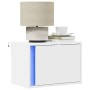 Mesita de noche de pared con luces LED blanco de , Mesitas de noche - Ref: Foro24-852089, Precio: 37,04 €, Descuento: %